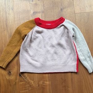 Toddler Girls / bacabuche wool & cashmere colorblock crewneck sweater / 2-3T